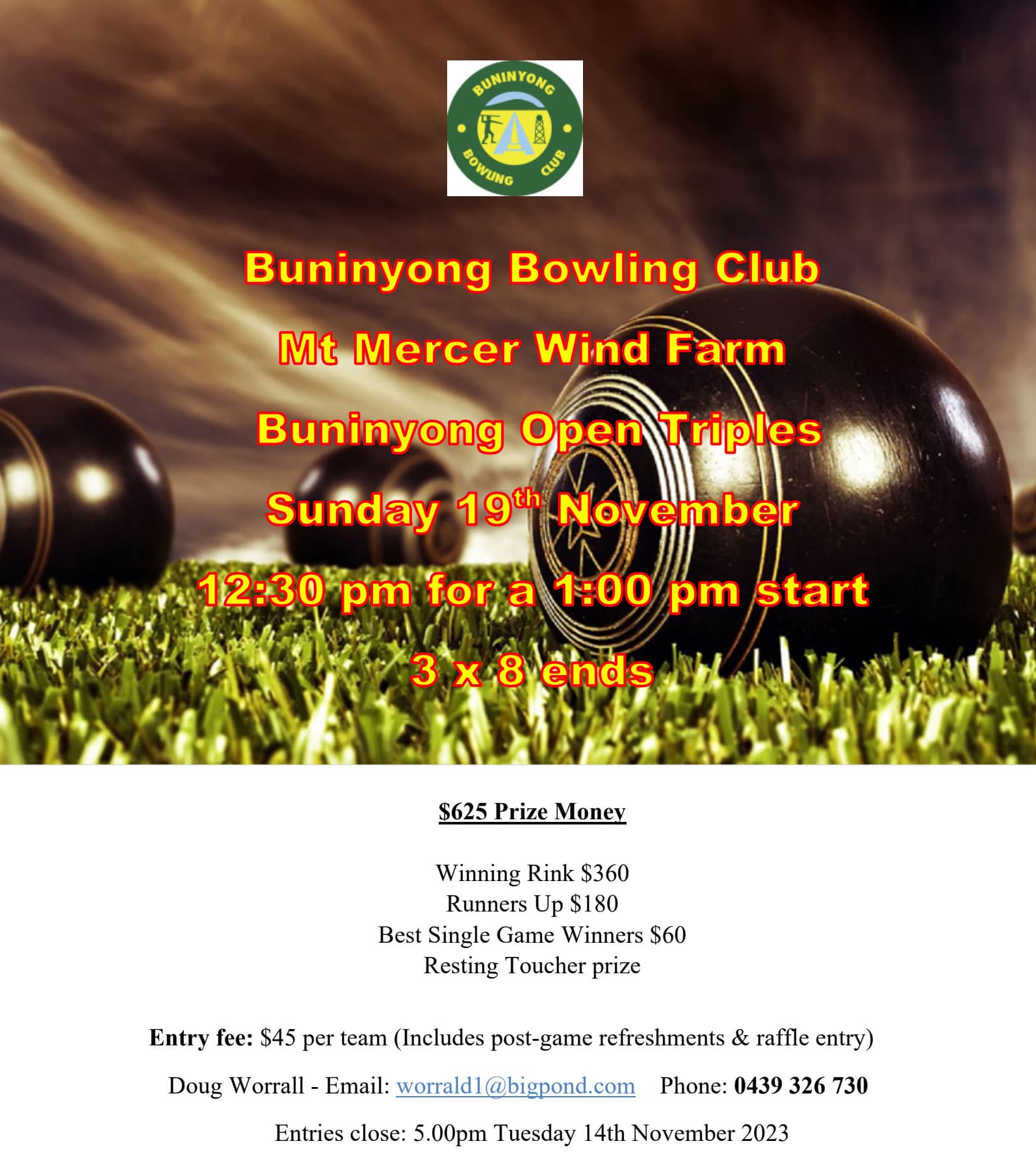 Tournaments at other clubs Victoria Bowling Club